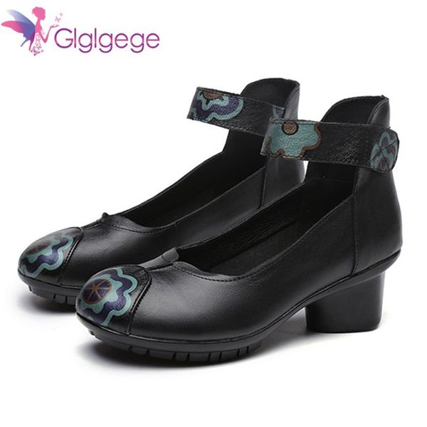 dress shoes glglge retro bohemian women pumps woman spring autumn genuine leather block thick heels ladies plus size, Black
dress shoes glglge retro bohemian women pumps woman spring autumn genuine leather block thick heels ladies plus size, Black