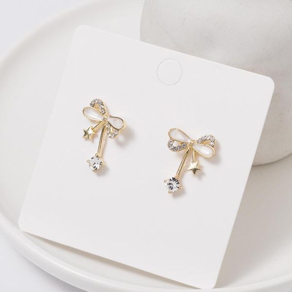 stud korean fashion female jewelry exquisite simple rhinestones bow star earrings temperament sweet girl women's accessories, Golden;silver
stud korean fashion female jewelry exquisite simple rhinestones bow star earrings temperament sweet girl women's accessories, Golden;silver