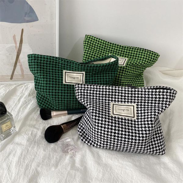cosmetic bags & cases classic houndstooth makeup bag for women storage zipper beauty case necesserie organizer large travel toiletry
cosmetic bags & cases classic houndstooth makeup bag for women storage zipper beauty case necesserie organizer large travel toiletry