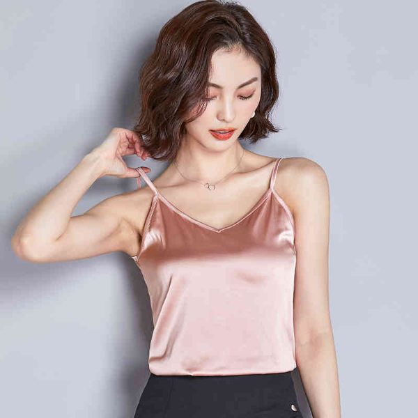 fashion silk women tank streetwear satin sleeveless plus size xxxl ladies camisole bottom shirt 210427, White
fashion silk women tank streetwear satin sleeveless plus size xxxl ladies camisole bottom shirt 210427, White