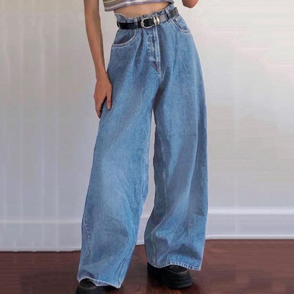 women's jeans classic 2021 autumn fashion simple solid color high waist slim wide-leg flared female denim pants, Blue
women's jeans classic 2021 autumn fashion simple solid color high waist slim wide-leg flared female denim pants, Blue