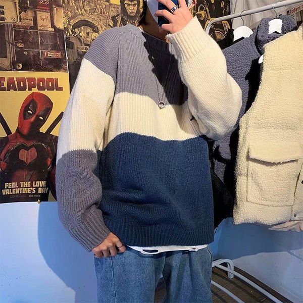 men's sweaters 2021 casual pullovers fashion winter knitted sweater warm o-neck solid korean harajuku long sleeve male clothing blouse, White;black
men's sweaters 2021 casual pullovers fashion winter knitted sweater warm o-neck solid korean harajuku long sleeve male clothing blouse, White;black