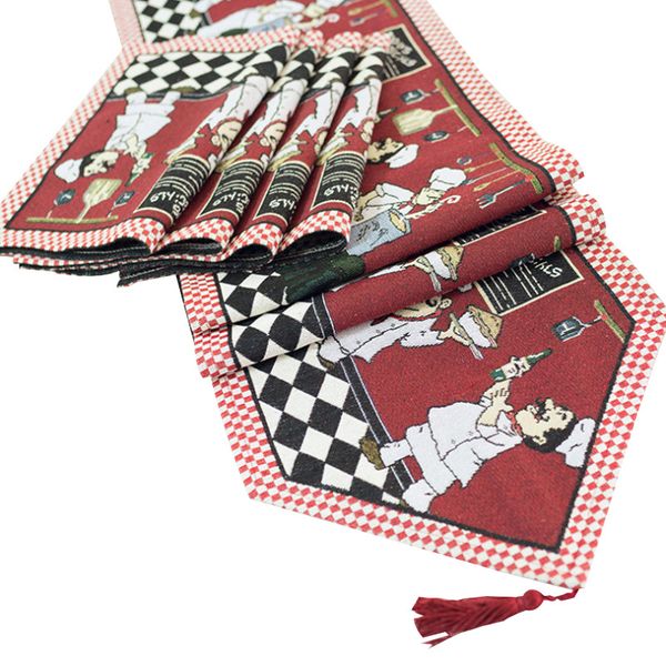 chef pattern table runner, high-quality home decoration, beautiful and durable, easy to organize
chef pattern table runner, high-quality home decoration, beautiful and durable, easy to organize