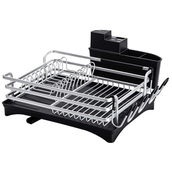 kitchen storage & organization dish drying rack, compact rustproof rack and drainboard set, drainer with adjustable swivel spout
kitchen storage & organization dish drying rack, compact rustproof rack and drainboard set, drainer with adjustable swivel spout