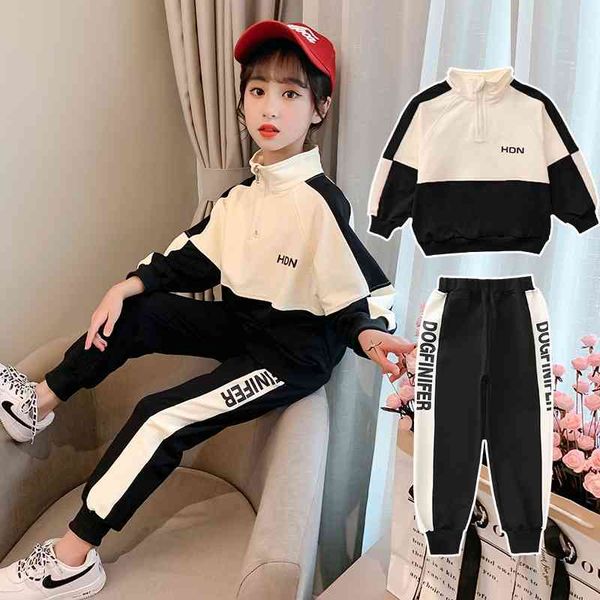 girls' autumn new dress foreign style big children's girls' spring and autumn clothes sports sweater two piece suit fashion, Black;white
girls' autumn new dress foreign style big children's girls' spring and autumn clothes sports sweater two piece suit fashion, Black;white