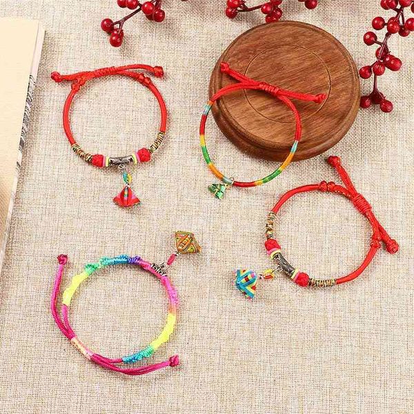 chinese-style products national wind dragon boat festival weaving winding zongzi bracelet bell everything goes well blessing hand rope
chinese-style products national wind dragon boat festival weaving winding zongzi bracelet bell everything goes well blessing hand rope