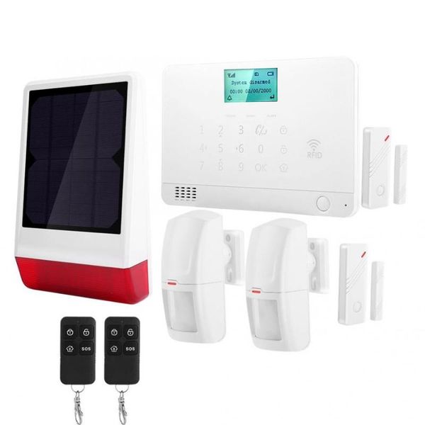 wireless house alarm security sound light solar powered siren 110-240 v systems 
wireless house alarm security sound light solar powered siren 110-240 v systems