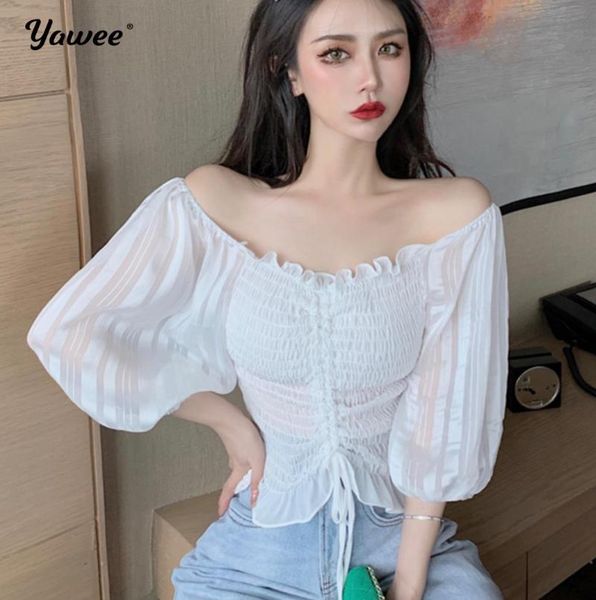 fashion shoulder off lady shirt women white blouse 3/4 sleeve slash-neck women's clothing shirts blouses &
fashion shoulder off lady shirt women white blouse 3/4 sleeve slash-neck women's clothing shirts blouses &