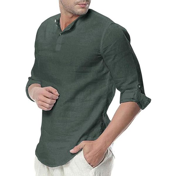 men's casual shirts men shirt fashion round neck sleeve solid color blouses pullover oversized camisa for camisas de hombre, White;black
men's casual shirts men shirt fashion round neck sleeve solid color blouses pullover oversized camisa for camisas de hombre, White;black