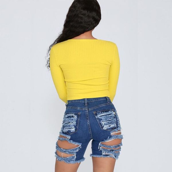 ladies plus size women's skinny denim shorts adisputent summer fashion women vintage high waist hole jeans, Blue
ladies plus size women's skinny denim shorts adisputent summer fashion women vintage high waist hole jeans, Blue