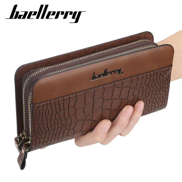 wallets european and american men's wallet long double zipper clutch bag mobile phone, Red;black
wallets european and american men's wallet long double zipper clutch bag mobile phone, Red;black