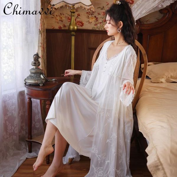 women's sleepwear 2021 nightdress spring and summer lace sling pajamas fairy princess court style long robes two-piece set homewear, Black;red
women's sleepwear 2021 nightdress spring and summer lace sling pajamas fairy princess court style long robes two-piece set homewear, Black;red