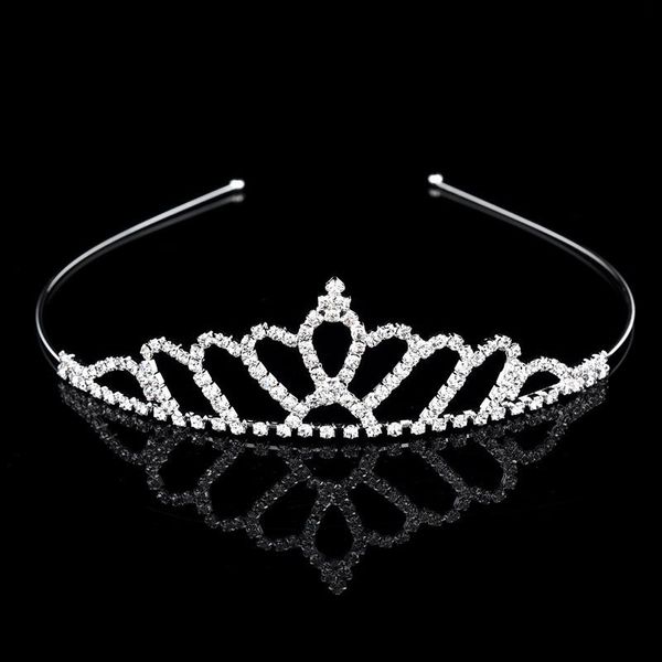 hair clips & barrettes the crown headband, simple and girls' accessories, rhinestone tiaras, Golden;silver