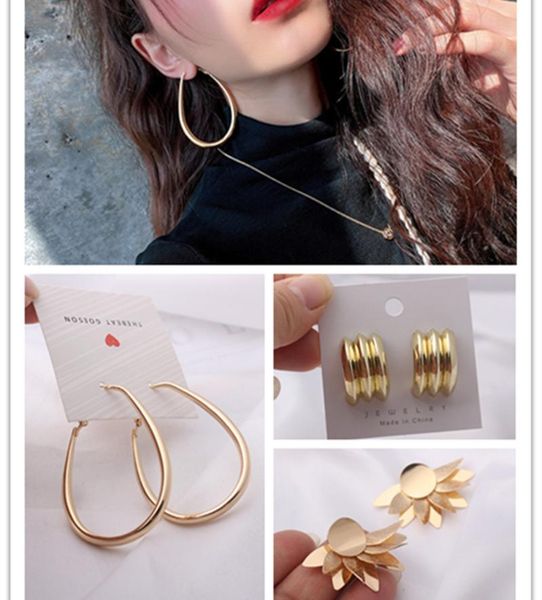 hoop & huggie 2021 punk star simple design metal oval girl earrings ladies jewelry geometric round brincos party, Golden;silver
hoop & huggie 2021 punk star simple design metal oval girl earrings ladies jewelry geometric round brincos party, Golden;silver