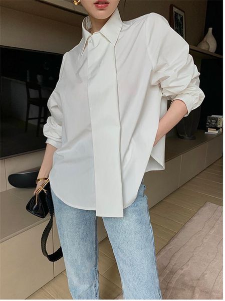 women's blouses & shirts superaen 2021 simple style loose solid white office lady turn-down collar cotton womens
women's blouses & shirts superaen 2021 simple style loose solid white office lady turn-down collar cotton womens
