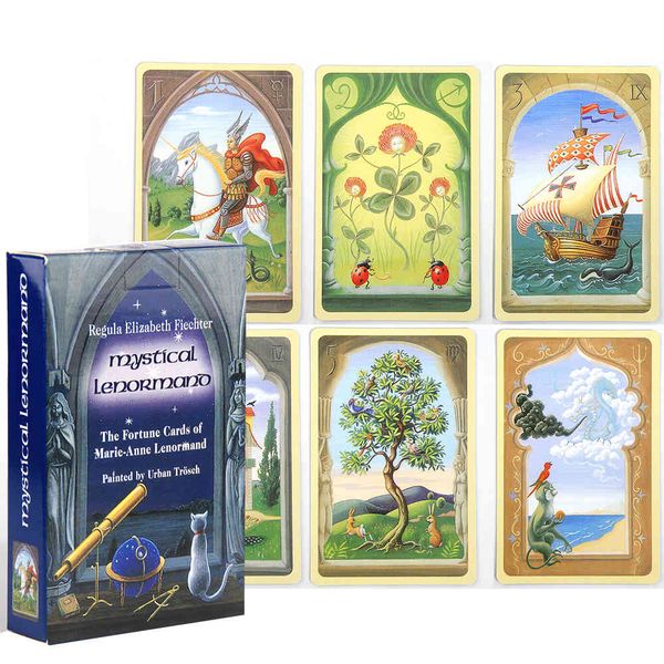 mystical lenormand 18th century fortune telling cards by mlle includes instructions for three different card spreads
mystical lenormand 18th century fortune telling cards by mlle includes instructions for three different card spreads