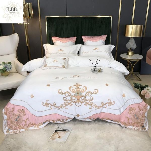 bedding sets luxury breathable silk cotton set chic embroidery king double duvet cover bed linen pillowcases home textile
bedding sets luxury breathable silk cotton set chic embroidery king double duvet cover bed linen pillowcases home textile