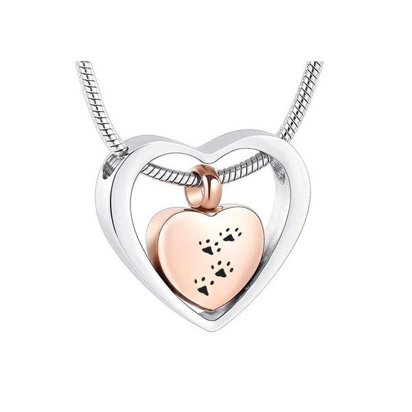 pendant necklaces fashion pet cremation jewelry - heart linked to stainless steel casket prints dog/ cat memorial urn locket for ashes, Silver
pendant necklaces fashion pet cremation jewelry - heart linked to stainless steel casket prints dog/ cat memorial urn locket for ashes, Silver