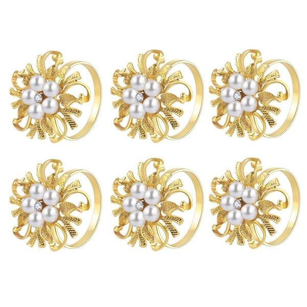 napkin rings flower pearl rhinestone ring holder for wedding party home dining table linen accessories
napkin rings flower pearl rhinestone ring holder for wedding party home dining table linen accessories