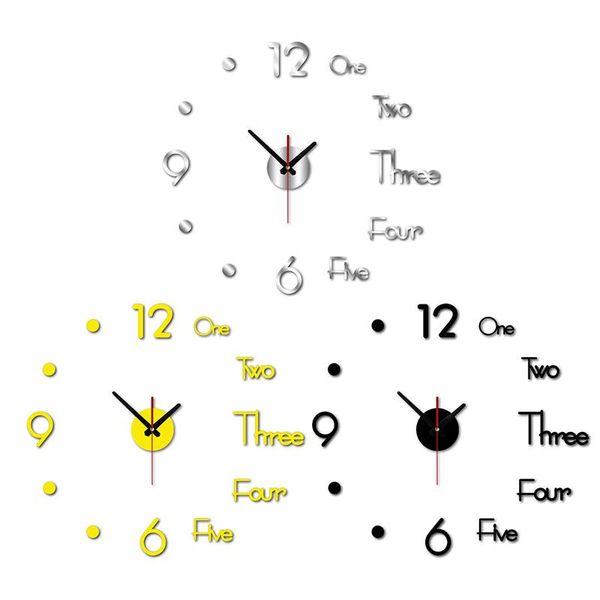 home decor 3d wall clock modern large watch self-adhesive sticker creative acrylic mirror art decal quartz clocks
home decor 3d wall clock modern large watch self-adhesive sticker creative acrylic mirror art decal quartz clocks