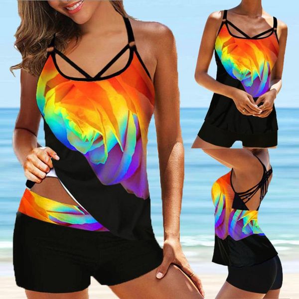 women's swimwear 2021 push up unpadded women plus size print strappy back tankini set two piece swimsuits swimdress conservative, White;black
women's swimwear 2021 push up unpadded women plus size print strappy back tankini set two piece swimsuits swimdress conservative, White;black