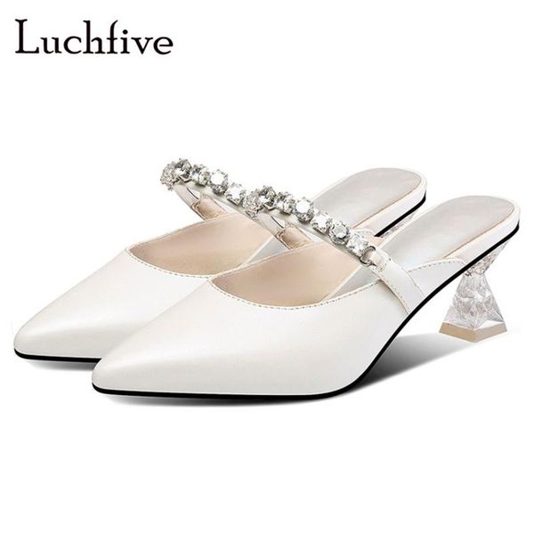 slippers clear glass heels crystal belts women classic pointy toe runaway dress shoes woman white rhinestone zapatos mujer, Black 
slippers clear glass heels crystal belts women classic pointy toe runaway dress shoes woman white rhinestone zapatos mujer, Black