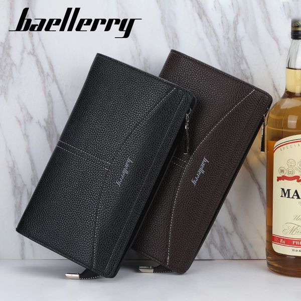 baellerry men's long multi card wallet zipper litchi pattern multifunctional handbag, Red;black
baellerry men's long multi card wallet zipper litchi pattern multifunctional handbag, Red;black