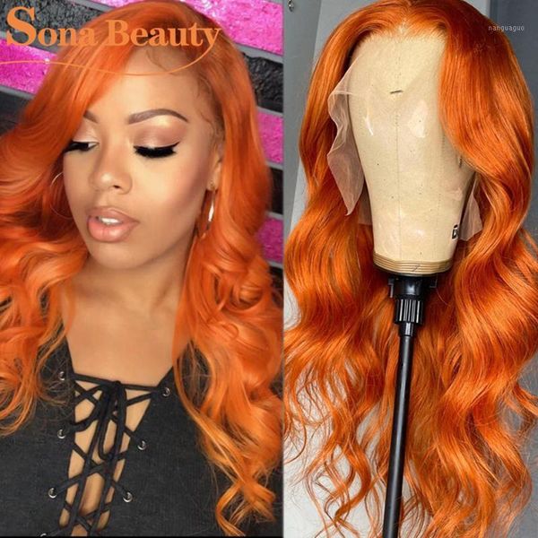 orange ginger human hair lace front wig pre plucked brazilian remy colored wavy part for women1, Black;brown
orange ginger human hair lace front wig pre plucked brazilian remy colored wavy part for women1, Black;brown