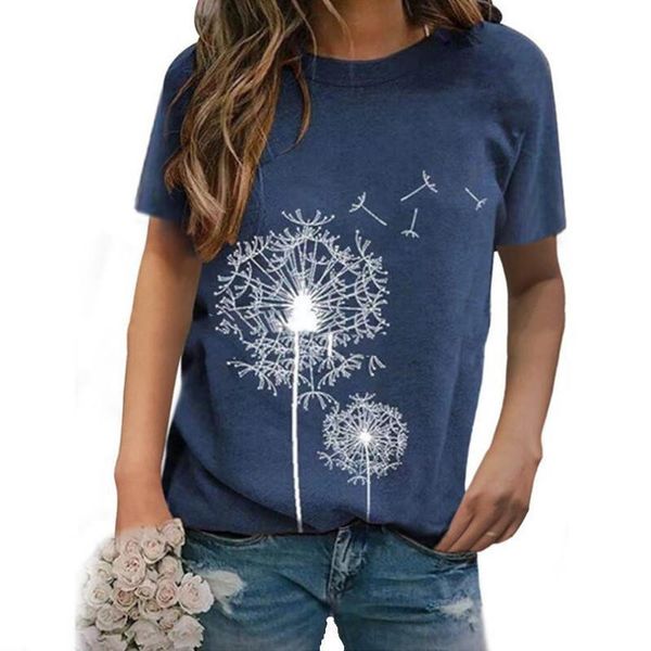 dandelion print short sleeve womens casual tees loose large sizes 5xl lady female clothes summer, White
dandelion print short sleeve womens casual tees loose large sizes 5xl lady female clothes summer, White