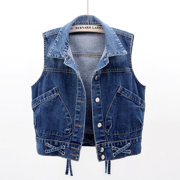 women's vests 2021 s-4xl plus size denim vest jacket women autumn slim pocket short jeans coat female spring vintage waistcoat mujer, Black;white
women's vests 2021 s-4xl plus size denim vest jacket women autumn slim pocket short jeans coat female spring vintage waistcoat mujer, Black;white