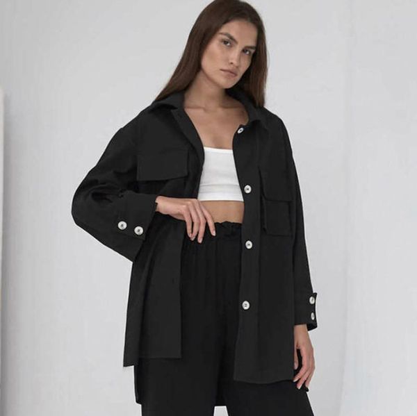 women's jackets 2021 autumn and winter jacket women tooling street trend casual long-sleeved lapel split niche design sense of, Black;brown
women's jackets 2021 autumn and winter jacket women tooling street trend casual long-sleeved lapel split niche design sense of, Black;brown