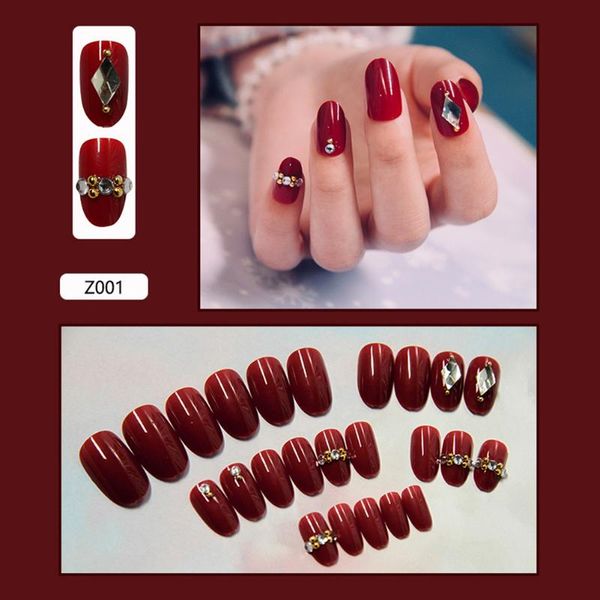 false nails 24pcscat eye potherapy nail patch wearable short wedding for winter autumn full cover, Red;gold
false nails 24pcscat eye potherapy nail patch wearable short wedding for winter autumn full cover, Red;gold