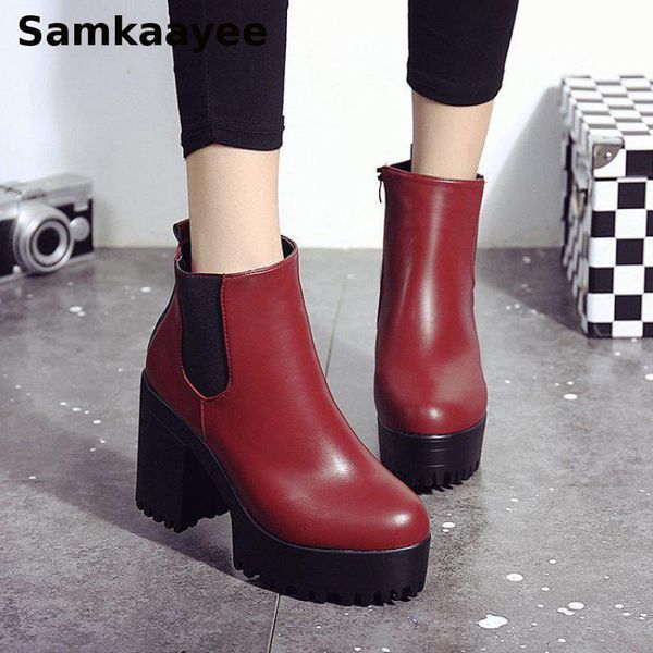 boots size 35-40 womens spring autumn female botas 10cm high heels leather shoes mujer platform pumps zipper booties y45, Black
boots size 35-40 womens spring autumn female botas 10cm high heels leather shoes mujer platform pumps zipper booties y45, Black