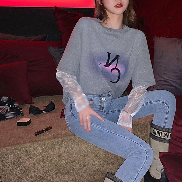 women's t-shirt fake two long sleeved t-shirts women's 2021 autumn foreign style top, White
women's t-shirt fake two long sleeved t-shirts women's 2021 autumn foreign style top, White