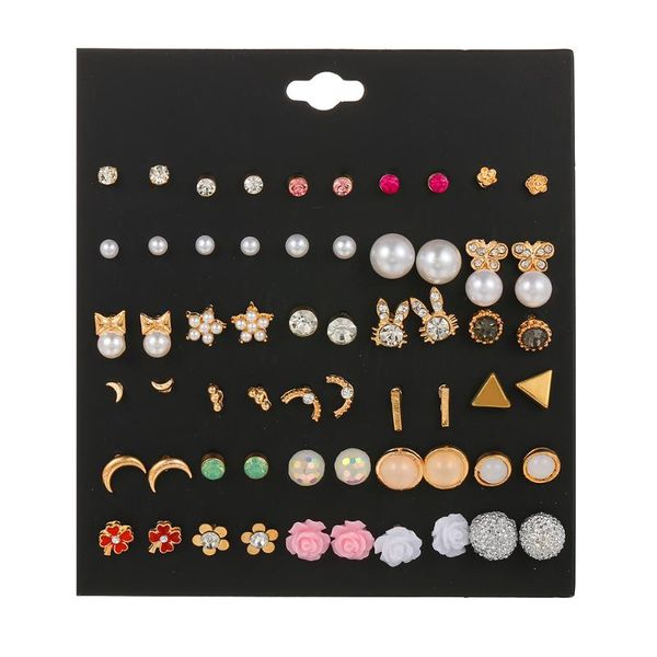 stud 30 pairs mixed styles pearl flower moon butterfly fashion earrings set for women girls jewelry brincos 2021 trend, Golden;silver
stud 30 pairs mixed styles pearl flower moon butterfly fashion earrings set for women girls jewelry brincos 2021 trend, Golden;silver