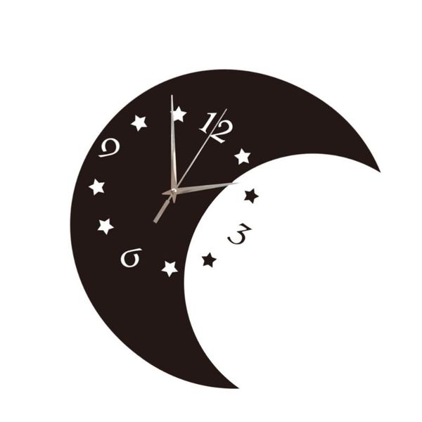 wall clocks 1pc mirror surface clock moon and star decorative hanging for home living room bedroom (black)
wall clocks 1pc mirror surface clock moon and star decorative hanging for home living room bedroom (black)