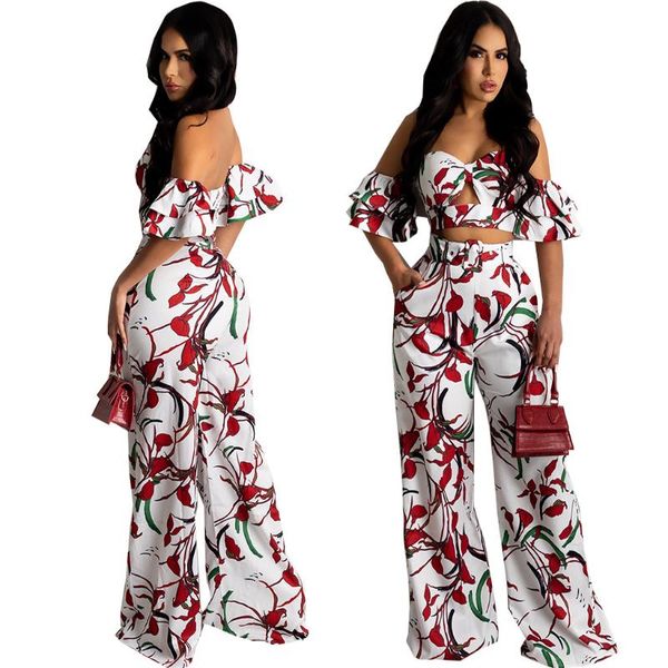 women's two piece pants chic fashion printing suit wrap chest backless ruffled sleeve crop high waist tummy straight 2pc set stree, White
women's two piece pants chic fashion printing suit wrap chest backless ruffled sleeve crop high waist tummy straight 2pc set stree, White