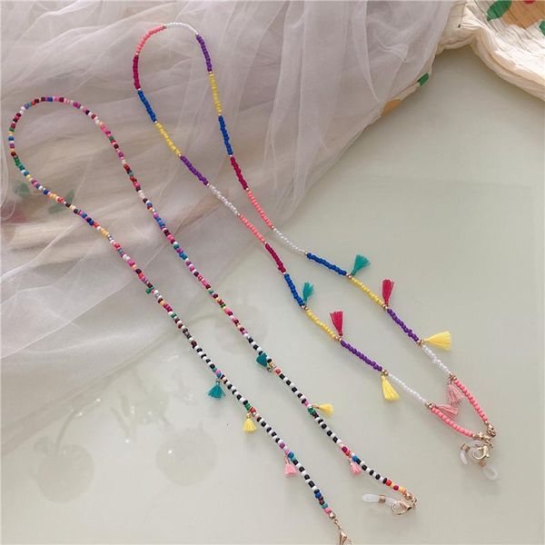 sunglasses frames 2021 bohemian colored mask strap beaded glasses chain women face lanyard anti slip neck for eyeglass, Silver
sunglasses frames 2021 bohemian colored mask strap beaded glasses chain women face lanyard anti slip neck for eyeglass, Silver