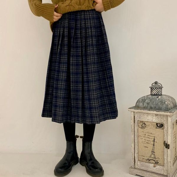 colors preppy style high elastic waist a line long skirts womans 2021 autumn winter plaid girls pleated womens, Black
colors preppy style high elastic waist a line long skirts womans 2021 autumn winter plaid girls pleated womens, Black
