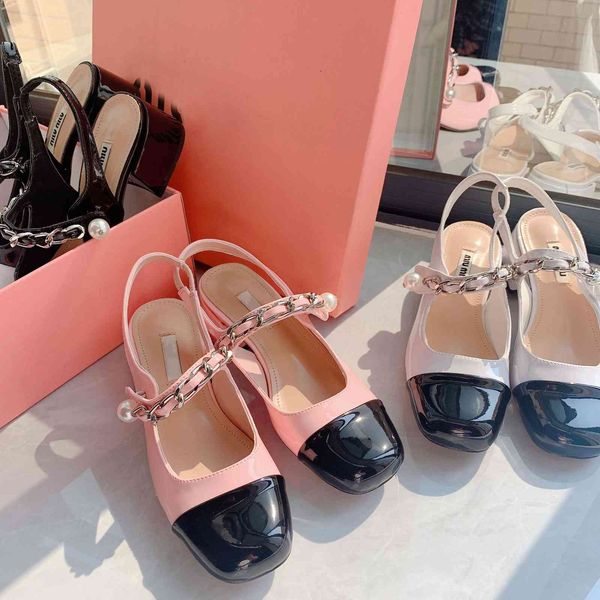 sandals slippers 2021 spring and summer new miu mary jane shoes thick heel shoes button chain patent leather women's sandals zly, Black
sandals slippers 2021 spring and summer new miu mary jane shoes thick heel shoes button chain patent leather women's sandals zly, Black