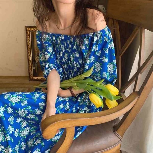 blue printed slash neck prom sweet slim party gentle vintage summer florals chic long dresses vestidos 210525, Black;gray
blue printed slash neck prom sweet slim party gentle vintage summer florals chic long dresses vestidos 210525, Black;gray