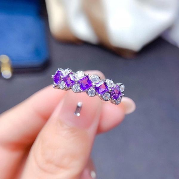 cluster rings graceful purple amethyst gemstone ring for women 925 sterling silver natural gem birthday christmas gift, Golden;silver
cluster rings graceful purple amethyst gemstone ring for women 925 sterling silver natural gem birthday christmas gift, Golden;silver