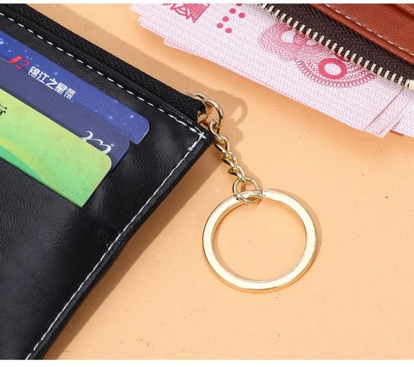 card holders men's female mini id holder business pu leather ultra-thin bank box storage bag wallet zipper, Brown;gray
card holders men's female mini id holder business pu leather ultra-thin bank box storage bag wallet zipper, Brown;gray