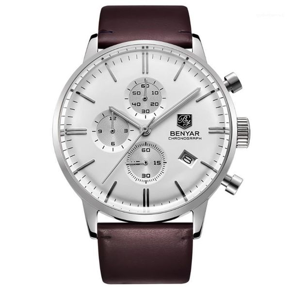 wristwatches fashion brand watch for man white dial 6 hands chronograph quartz mens leather strap casual male clock a490, Slivery;brown
wristwatches fashion brand watch for man white dial 6 hands chronograph quartz mens leather strap casual male clock a490, Slivery;brown
