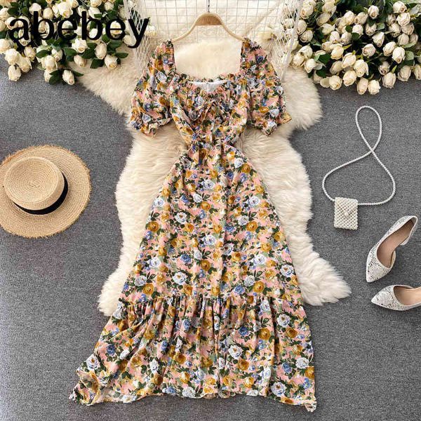 women french floral dress retro v neck puff sleeve a-line es summer bohemian print ruched split midi 210512, Black;gray
women french floral dress retro v neck puff sleeve a-line es summer bohemian print ruched split midi 210512, Black;gray