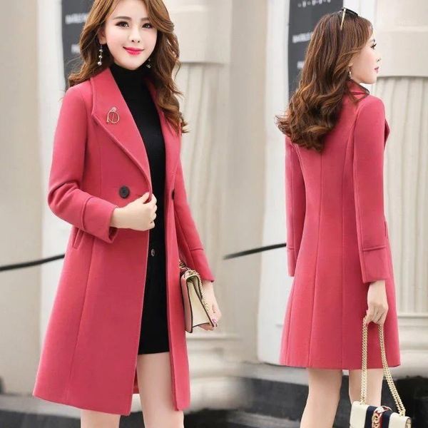 women's wool & blends 2021 fashion winter jacket double breasted coat solid color korean slim female woolen mid-long plus size, Black
women's wool & blends 2021 fashion winter jacket double breasted coat solid color korean slim female woolen mid-long plus size, Black