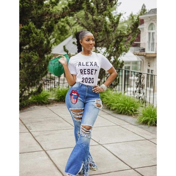 women's jeans wjustforu embroidery ripped flares high waist tassel bell bottom summer skinny hollow out denim pant female, Blue
women's jeans wjustforu embroidery ripped flares high waist tassel bell bottom summer skinny hollow out denim pant female, Blue