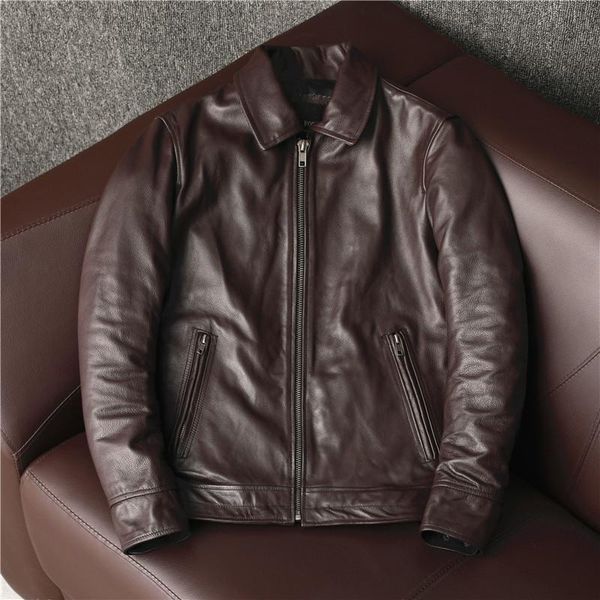 men's leather & faux business casual genuine cowhide dark brown jacket slim-fit motorcycle coat autumn/winter l 2xl, Black
men's leather & faux business casual genuine cowhide dark brown jacket slim-fit motorcycle coat autumn/winter l 2xl, Black