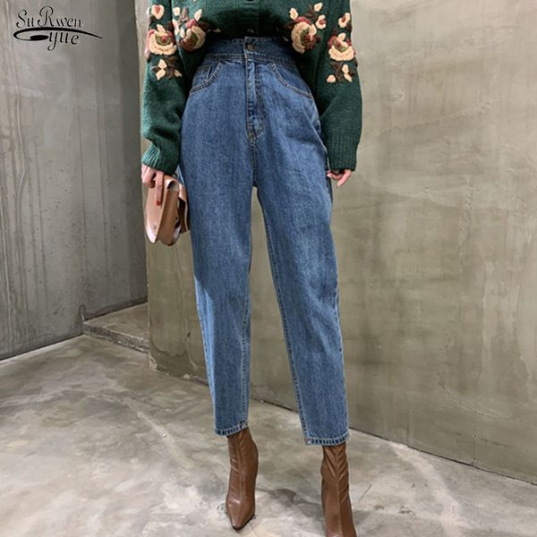 women harem jeans pants fashion high waist loose white denim female buttons trousers autumn streetwear pantalon 10822 210521, Blue
women harem jeans pants fashion high waist loose white denim female buttons trousers autumn streetwear pantalon 10822 210521, Blue