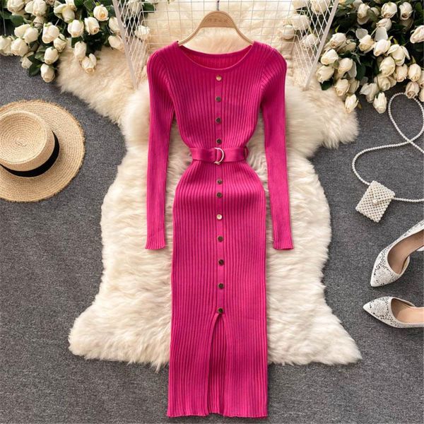 casual dresses fashion autumn long sleeve knitted dress women basic midi elastic skinny female robe vestidos woman clothing, Black;gray
casual dresses fashion autumn long sleeve knitted dress women basic midi elastic skinny female robe vestidos woman clothing, Black;gray